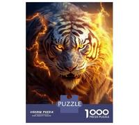 Puzzles pour Adolescents De 1000 Pièces Powerful Energy Tiger Puzzle pour Adultes - Jeu De Réflexion - Améliore La Mémoire - Cadeaux pour Amis Et Famille 70x50cm/1000pcs