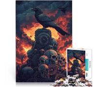 Puzzles pour Adolescents de 1000 pièces Prophétie du Corbeau Mystique Jeu de Quiz Chaque pièce est Unique - Jeu Familial Stimulant et Amusant 38x26cm