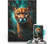 Puzzles pour Adolescents de 1000 pièces Puma caché Séjour Anti-Stress pour Tuer Le Temps Décoration d'intérieur et Cadeaux Uniques 38x26cm
