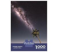Puzzles pour Adolescents De 1000 Pièces Red Car Tree and Milky Way Puzzle pour Adultes - Jeu De Réflexion - Améliore La Mémoire - Cadeaux pour Amis Et Famille 70x50cm/1000pcs