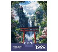 Puzzles pour Adolescents De 1000 Pièces Sacred Falls of The Hidden Shrine Puzzle, Jeu Manuel, Décoration Murale, Idéal comme Cadeau pour Toute La Famille 38x26cm/1000pcs