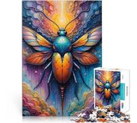 Puzzles pour Adolescents de 1000 pièces Scarabée psychédélique Jouets de Jeu pour Cadeau Familial Œuvre d'art 38x26cm