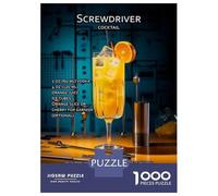 Puzzles pour Adolescents De 1000 Pièces Screwdriver Cocktail Recipe Puzzle, Jeu Manuel, Décoration Murale, Idéal comme Cadeau pour Toute La Famille 70x50cm/1000pcs