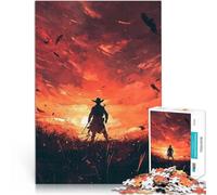 Puzzles pour Adolescents de 1000 pièces Silhouette de Cow-Boy Solitaire Casse-tête pour est idéal comme Cadeau pour Toute la Famille 52x38cm