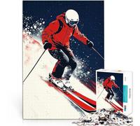Puzzles pour Adolescents de 1000 pièces Skieur en Action Jouets Jeux éducatifs Soulagement du Stress Super Cadeau 75x50cm