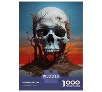 Puzzles pour Adolescents De 1000 Pièces Skull Island Art Print Puzzles pour Adultes Jeux Relaxants, Amusants Et Humoristiques Cadeaux d'anniversaire Uniques 52x38cm/1000pcs