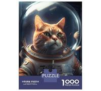 Puzzles pour Adolescents De 1000 Pièces Spacesuit Astronaut Cat Puzzles pour Adolescents - Jeux Relaxants - Cadeaux pour Femmes, Amis Et Famille 70x50cm/1000pcs