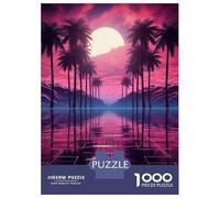 Puzzles pour Adolescents De 1000 Pièces Synthwave Sunset Serenade Puzzles pour Adultes Jeux Relaxants, Amusants Et Humoristiques Cadeaux d'anniversaire Uniques 70x50cm/1000pcs