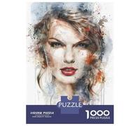 Puzzles pour Adolescents De 1000 Pièces Taylor Swift Watercolor Art Print Puzzle, Jeu Manuel, Décoration Murale, Idéal comme Cadeau pour Toute La Famille 38x26cm/1000pcs