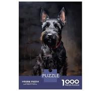 Puzzles pour adolescents de 1000 pièces Terrier écossais pour adolescents Jeu familial Améliorer la mémoire Cadeaux de Noël d'anniversaire 38 x 26 cm