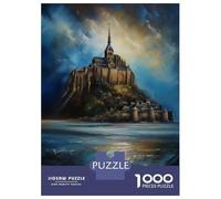 Puzzles pour Adolescents De 1000 Pièces Timeless Mont Saint Michel Puzzles pour Adultes Jeux Relaxants, Amusants Et Humoristiques Cadeaux d'anniversaire Uniques 52x38cm/1000pcs