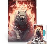 Puzzles pour Adolescents de 1000 pièces Torii du Loup Japonais Jouets de Jeu pour Cadeau Familial Une œuvre d'art 52x38cm