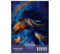 Puzzles pour Adolescents De 1000 Pièces Two Horses Mountain Landscape Puzzles pour Adultes, Jeux Familiaux, Décoration Murale, Défi Éducatif 38x26cm/1000pcs