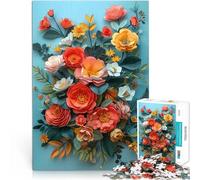 Puzzles pour Adolescents de 1000 pièces Un Bouquet coloré Jouets Jeux éducatifs Soulagement du Stress Œuvre d'art 38x26cm