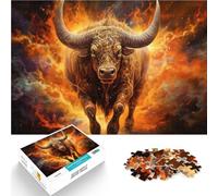 Puzzles pour Adolescents de 1000 pièces Un Taureau fougueux Jouets Jeux éducatifs Soulagement du Stress Super Cadeau 52x38cm