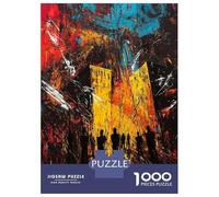 Puzzles pour Adolescents De 1000 Pièces Urban Inferno - Expressionist Cityscape in Chaos Puzzle pour Adultes - Jeu De Réflexion - Améliore La Mémoire - Cadeaux pour Amis Et Famille 52x38cm/1000pcs