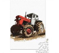 Puzzles pour Adolescents De 1000 Pièces Vintage Farm Tractor Art Print-3 Puzzle pour Adultes Jeux Familiaux Amusants Et Éducatifs 52x38cm/1000pcs