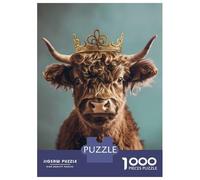 Puzzles pour Adolescents De 1000 Pièces Yak King Pastel Crown Puzzle pour Adultes - Jeu De Réflexion - Améliore La Mémoire - Cadeaux pour Amis Et Famille 52x38cm/1000pcs