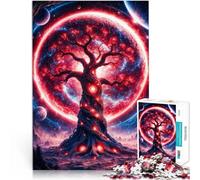 Puzzles pour Adolescents de 2000 pièces Arbre Spatial Fantastique Rouge Jeux Amusants est idéal comme Cadeau pour Toute la Famille 70x100cm
