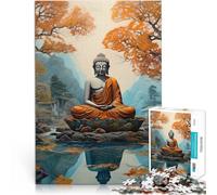 Puzzles pour Adolescents de 2000 pièces Bouddha - Lotus de la Sérénité défi éducatif Jeu éducatif pour Anniversaire, Noël 70x100cm