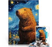 Puzzles pour Adolescents de 2000 pièces Capybara de la Nuit étoilée Jeu intellectuel Renforcer l'amour Entre Les Couples 70x100cm