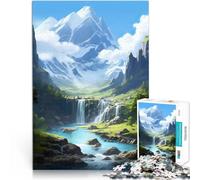 Puzzles pour Adolescents de 2000 pièces Cascade dans la Nature forestière Impossible Liste de souhaits avec Le Père Noël 70x100cm