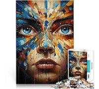 Puzzles pour Adolescents de 2000 pièces De Beaux Yeux Jouets de Jeu pour Cadeau Familial Cadeaux du Père Noël Secret 70x100cm