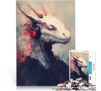 Puzzles pour Adolescents de 2000 pièces Dragon avec Un Casque Jouet éducatif intellectuel décompressant Une œuvre d'art 70x100cm