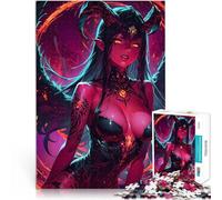 Puzzles pour Adolescents de 2000 pièces Fille démon avec des Cornes Impossible Chaque pièce est Unique - Jeu Familial Stimulant et Amusant 70x100cm