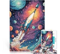 Puzzles pour Adolescents de 2000 pièces Lancement de fusée Fantasy 10 Jeu de Quiz avec des pièces de Formes aléatoires entièrement imbriquées 70x100cm