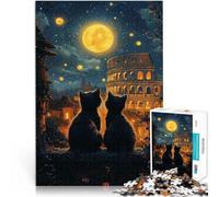 Puzzles pour Adolescents de 2000 pièces Les Chats sous Le Colisée Jouet éducatif Anti-Stress Bon Cadeau 70x100cm