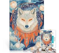 Puzzles pour Adolescents de 2000 pièces Loup Magique Jouet éducatif d'apprentissage avec Affiche et Feuille de Questions correspondantes 70x100cm