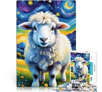 Puzzles pour Adolescents de 2000 pièces Moutons dans la Nuit étoilée Jeux éducatifs Convient pour la décoration de Bureau 70x100cm