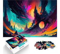 Puzzles pour Adolescents de 2000 pièces Paysage de château Fantastique Abstrait Jeu de Quiz Jeu de défi Unique 70x100cm