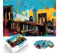 Puzzles pour Adolescents de 2000 pièces Pont de Brooklyn Vintage Jeux éducatifs Jouets DIY Cadeaux du Père Noël Secret 70x100cm