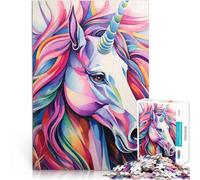 Puzzles pour Adolescents de 2000 pièces Portrait de Licorne en Gros Plan Jeu de Quiz Offrir en Cadeau à Toute la Famille 70x100cm