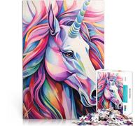 Puzzles pour Adolescents de 2000 pièces Portrait de Licorne en Gros Plan Jeu de Quiz Offrir en Cadeau à Toute la Famille 70x100cm