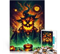 Puzzles pour Adolescents de 2000 pièces Sorcier Citrouille d'halloween Défi Difficile est idéal comme Cadeau pour Toute la Famille 70x100cm