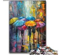 Puzzles pour Adolescents de 2000 pièces, thème Personnes sous la Pluie », pour Un séjour Relaxant et Relaxant, avec Affiche et fiche de Questions-réponses (70x100cm)