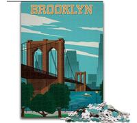Puzzles pour Adolescents de Brooklyn, défi Difficile et Anti-Stress, Cadeaux du Père Noël Secret pour Les 14 Ans et Plus, 26x38cm