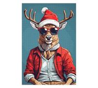 Puzzles pour Adolescents Deer Christmas Puzzles pour Adultes - Cadeaux d'anniversaire - Jeu Familial - Convient Aux Personnes De 14 Ans Et Plus