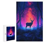 Puzzles pour Adolescents Deer in The Mystical Fores Puzzles pour Adultes - Jeu Manuel - Niveau De Difficulté Élevé - Idée Cadeau Originale pour Un Anniversaire 1000 PCS