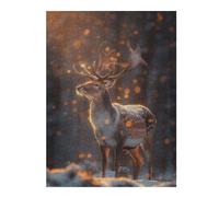Puzzles pour Adolescents Deer Wildlife Fairy Tale Puzzles pour Adultes, Jouets À Monter Soi-même, Décoration Parfaite, Interaction Parent-Enfant 52x38cm/1000pcs