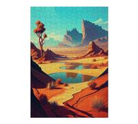 Puzzles pour Adolescents Desert Oasis Reflection Puzzles pour Adultes Jeux Amusants pour S'amuser en Famille Interaction Parent-Enfant 38x26cm/1000pcs