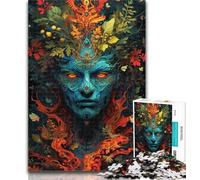 Puzzles pour Adolescents, Dieu psychédélique, Puzzles pour Adultes, 1000 pièces, Jouet éducatif intellectuel décompressant, Cadeaux du Père Noël Secret 26x38cm