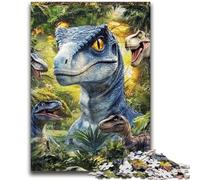 Puzzles pour Adolescents Dinosaures 1000 pièces, Jouets de Divertissement Familial avec Affiche et fiche de Questions-réponses (50x75cm)