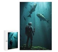 Puzzles pour Adolescents Diving Deep Sea with Fish Puzzles pour Adultes Jeu Manuel Cadeau d'anniversaire Cadeau d'anniversaire, Cadeaux, 1000 PCS