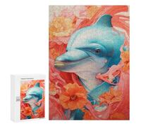 Puzzles pour Adolescents Dolphin Close Up Portrait Puzzles pour Adolescents - Décoration Murale - Cadeau Unique pour Anniversaire Et Noël