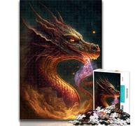 Puzzles pour Adolescents Dragon de feu au Paradis Puzzle 1000 pièces pour Adultes et Adolescents, Jeu Stimulant et Jeu en Famille Cadeaux du Père Noël Secret 26x38cm
