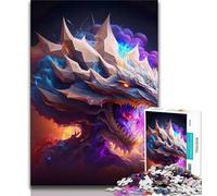 Puzzles pour Adolescents Dragon en fumée V 1000 pièces Puzzles pour Adolescents et Adultes Jouets éducatifs Anti-Stress renforce l'amour Entre Couples (50x75cm)